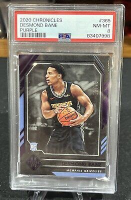 DESMOND BANE 49 MAJESTIC PURPLE PANINI CHRONICLES BASKETBALL 2020 21