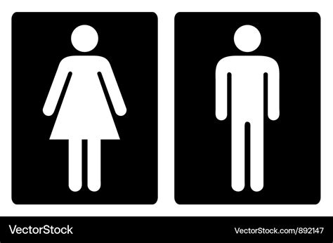 Toilet Symbols Simple Royalty Free Vector Image