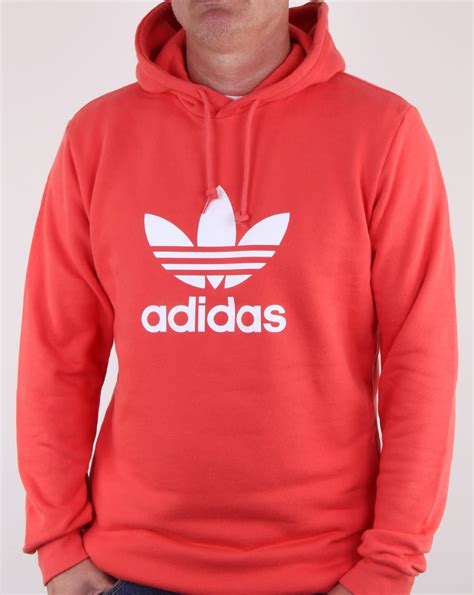 Adidas Originals Trefoil Hoody Trace Scarlet Mens Hoodie Cotton