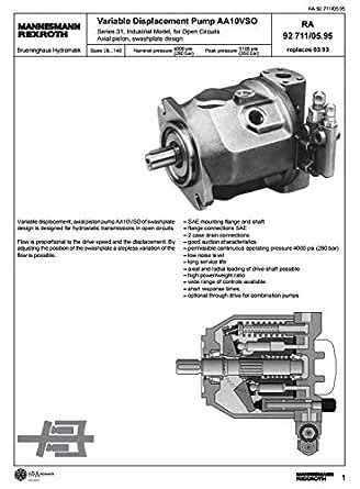 Rexroth Bosch Rexroth Variable Displacement Pump A10VSO R902401330