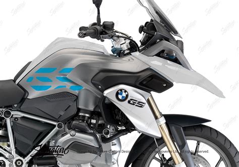 BMW R1200GS LC 2013 2016 Alpine White GS Line One Color Tank Stickers