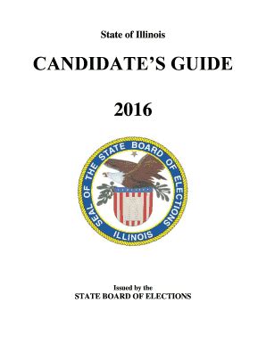 Fillable Online Elections Il 2016 Candidate S Guide 2016 Candidate S