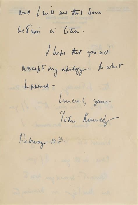 John F Kennedy 1951 Autograph Letter Signed