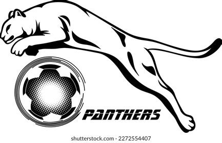 Jumping Panther Football Design Layout Idea Stock Vector (Royalty Free ...