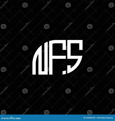 Design Do Logotipo Da Letra Nfs Em Fundo Preto Conceito De Logotipo De