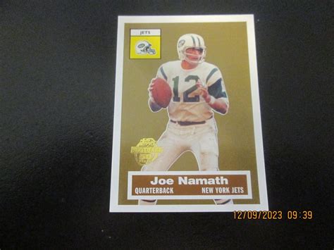 JOE NAMATH JETS 2005 Topps 50th Anniversary Football INSERT CARD 1 EBay