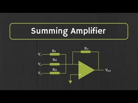 Op Summing Amplifier Inverting And Non Inverting Summing