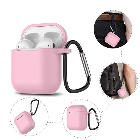 Njjex AirPods Silicone Case, AirPods Case with Keychain, Njjex