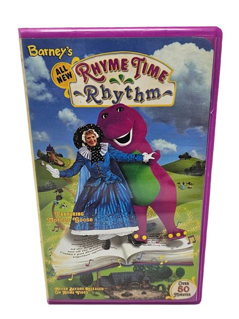 Barney Rhyme Time Rhythm VHS Video Tape Mother Goose Sing Along Songs Lyrick OOP - Vame