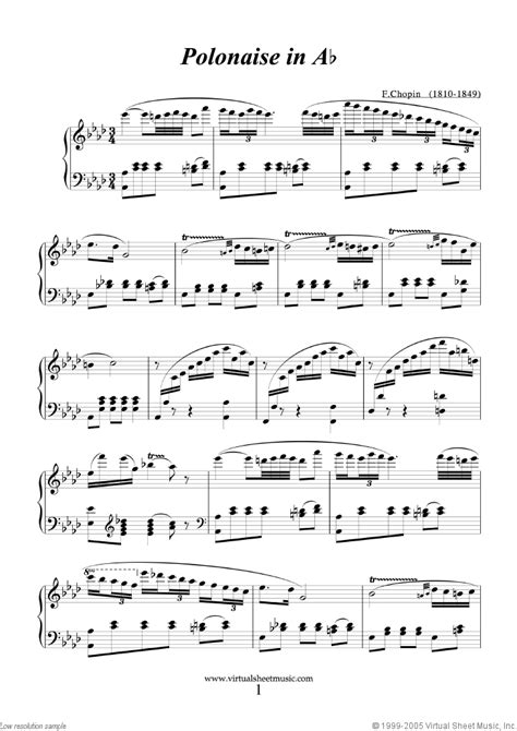 Chopin Polonaises Sheet Music For Piano Solo Pdf