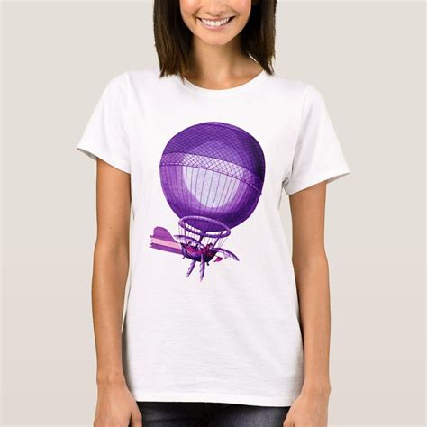 Blanchards Hydrogen Purple Hot Air Balloon T Shirt Zazzle T Shirts For Women Women