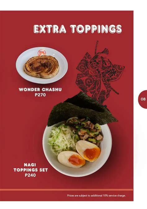 Ramen Nagi Menu Philippines 2024 — Philippine Menus