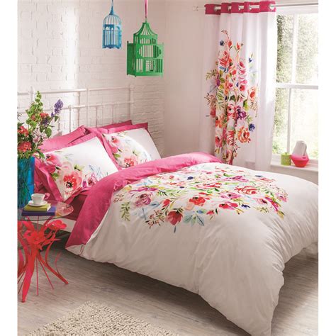 Catherine Lansfield Bright Floral Bedding Set Multi Homeware