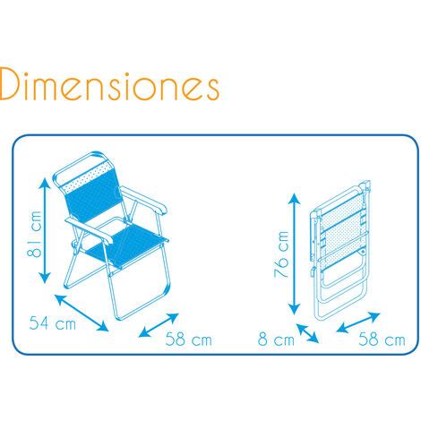 Chaise De Plage Pliante Solenny Avec Dossier Bas Bleu X X Cm