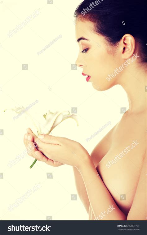 Side View Nude Woman White Lily Stock Photo Shutterstock