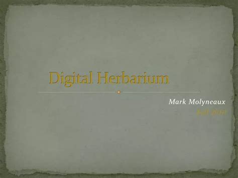 Ppt Digital Herbarium Powerpoint Presentation Free Download Id5001154