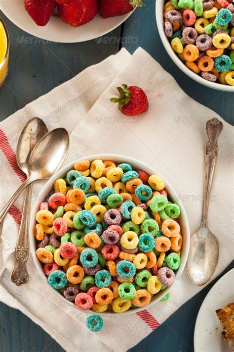 coloful fruit cereal loops food food photography fruit cereal