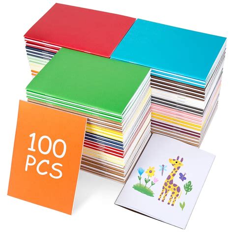 Paquete de 100 cuadernos coloridos de papel kraft 52 páginas A6 mini