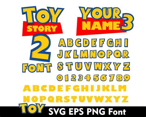 Toy Story Font Svg Toy Story Alphabet Svg Birthday Font Toy Story