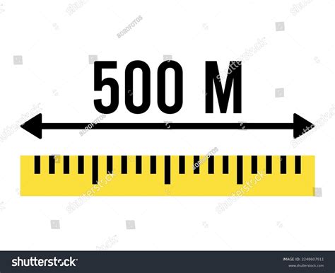 500 Meters Ruler Icon Vector Measure Stock Vector (Royalty Free) 2248607911 | Shutterstock