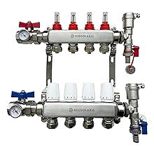 Ecosolaris Loop Pex Manifold Stainless Steel Radiant Floor