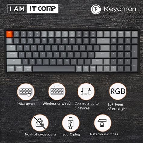Keychron K Wireless RGB Aluminum Hot Swappable Gateron Mechanical Keyboard Shopee Malaysia