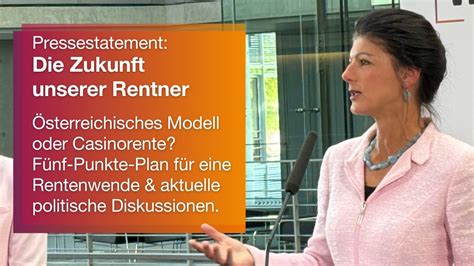 Pressestatement Der Bsw Gruppenvorsitzende Sahra Wagenknecht Youtube