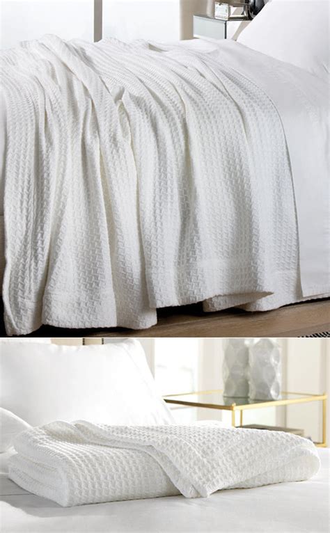 cotton waffle white blanket  sheridan cottonbox pty