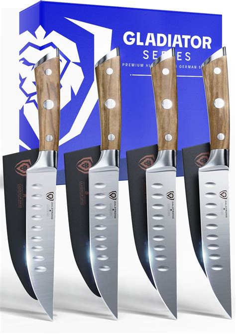 Dalstrong Steak Knives Set 4 Piece Gladiator Series 5 Inch Forged High