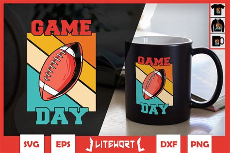 Football Player Vintage Game Day Graphic By Litewort · Creative Fabrica