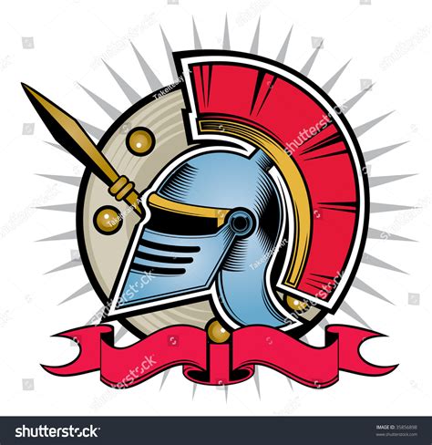 Hoplite Helmet Stock Vector Illustration 35856898 : Shutterstock