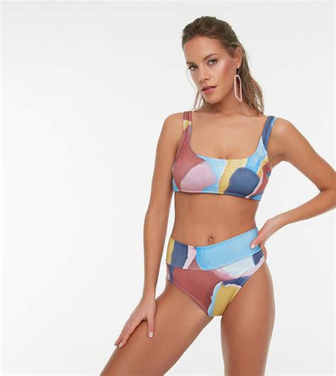 Buy Trendyol Abstract Printed Bikini Set In Multiple Colors Thstreet