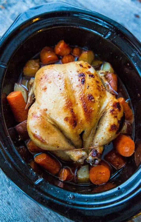 Crock Pot Honey Garlic Chicken And Vegetables The Kitchen Magpie