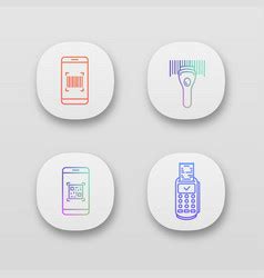 Barcodes App Icons Set Royalty Free Vector Image