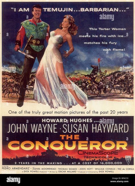 John Wayne And Susan Hayward Poster The Conqueror 1956 Stock Photo