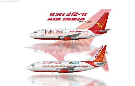 Air India Cargo 737 200f India Post Livery And Air India Cargo 737