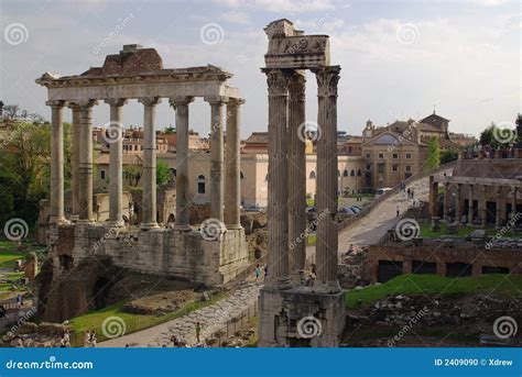 Ancient Roman Columns Stock Photo - Image: 2409090