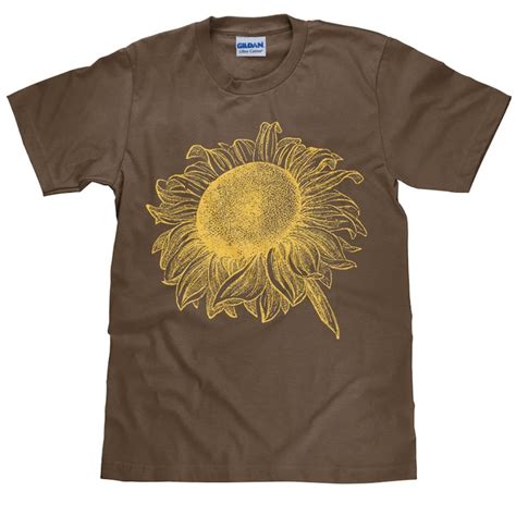 Sunflower Tee Shirt Womens Sunflower T Shirt Item Etsy