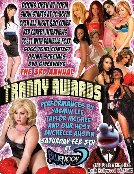 The 3rd Annual Tranny Awards This Saturday At Blue Moon Nights