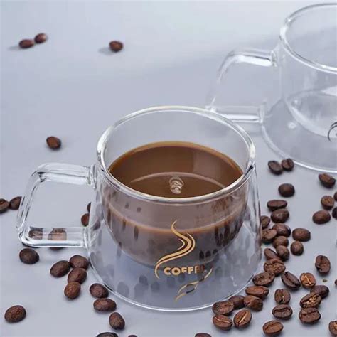 Double Walled Glass Coffee Cup With Handle Bigcupofcoffee