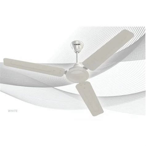 White Electricity Luker Electrical Ceiling Fans Sweep Size 1200 Mm