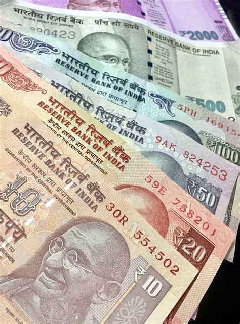 Indian Rupee Currency Notes Stock Photo - Image of denominations ...