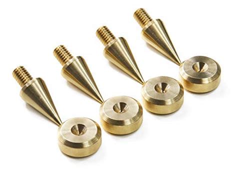 Speaker Accessories Solid Spikes Set Of Eight Brass Hifi Speaker Spike