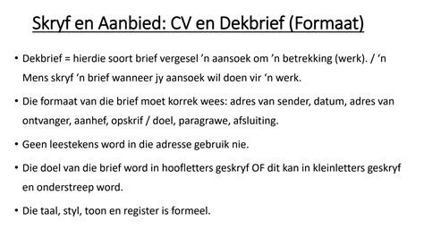 Solution Graad 9 Transaksioneel Cv En Dekbrief Studypool