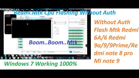 Redmi 9a 9 Redmi Note 8 Pro Redmi 6A 6 Mtk Flashing Mi Accunt Remove