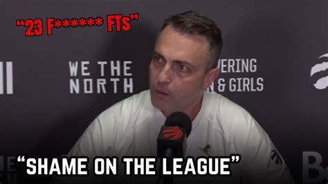 Toronto Raptors Head Coach Darko Rajakovic Goes Off On Refs After Loss