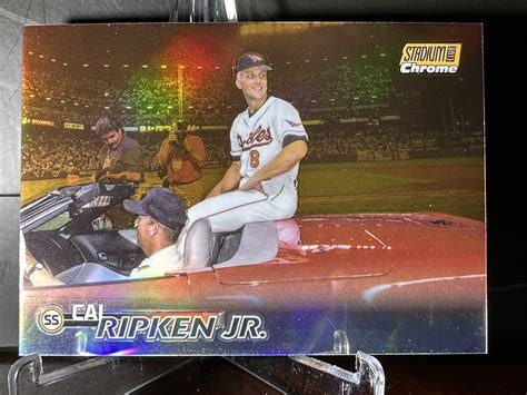 Topps Stadium Club Chrome Orange Refractor Cal Ripken