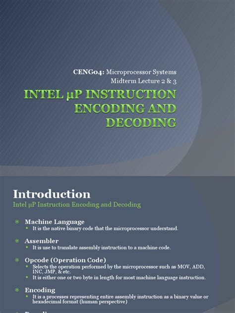 Intel 8086 Instruction Format | PDF | Assembly Language | Computer Science