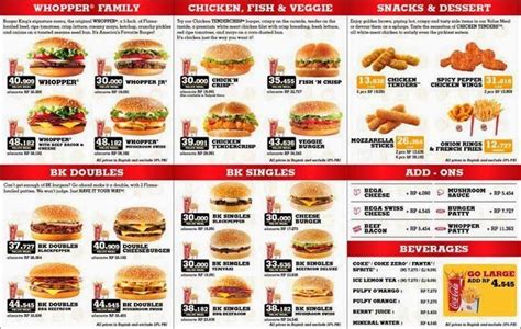 Harga Burger King Newstempo