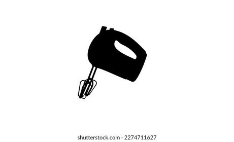 Electric Hand Mixer Silhouette High Quality Stock Vector Royalty Free